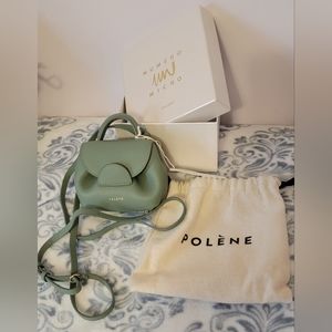 NWT Polène micro un. EDITION - Sage textured leather w/ Box and dust bag